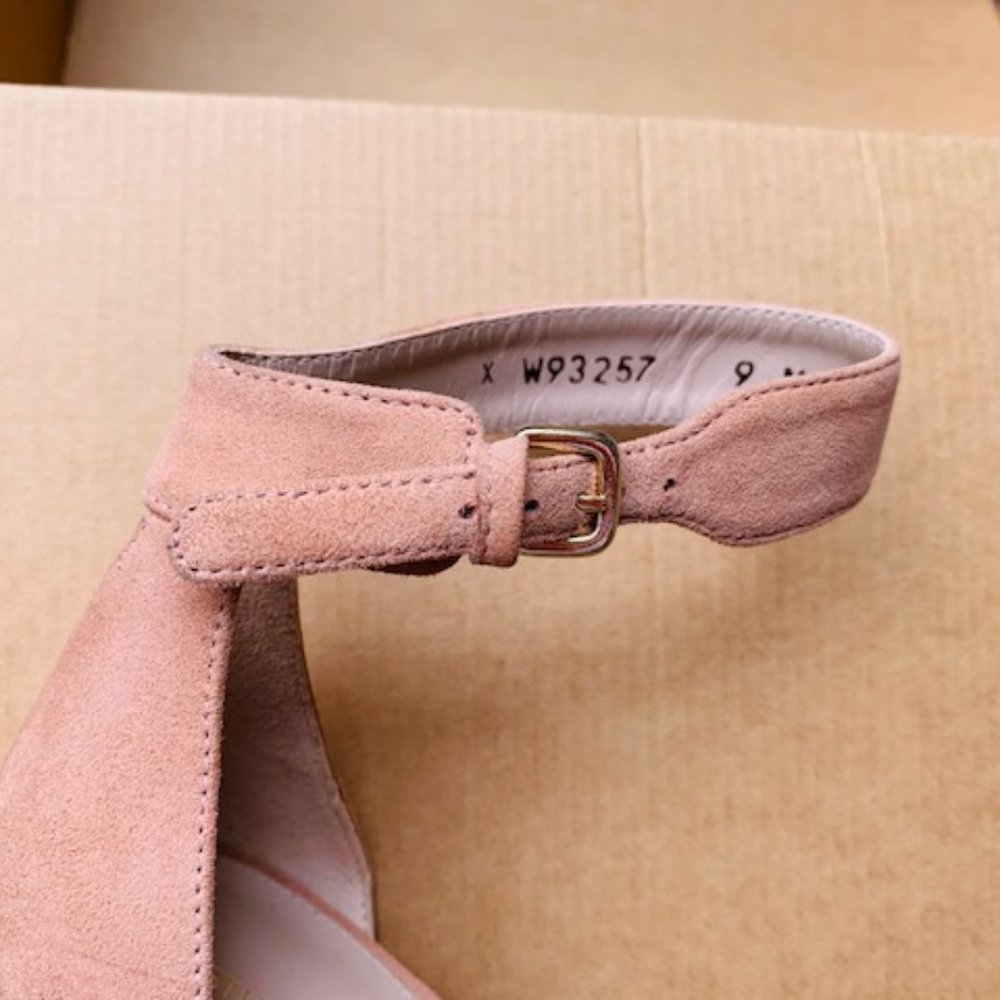 **HP** NWOB Stuart Weitzman nude Backupplat sandal size 9 - Picture 8 of 14